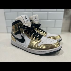 Jordan Air 1 mid SE Metalic gold/black - mens 13